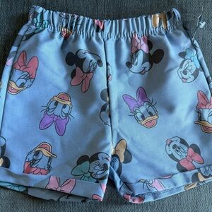Disney Junior Minnie daisy Blue and Pink yellow Shorts 4T pull on nwt lightweigh
